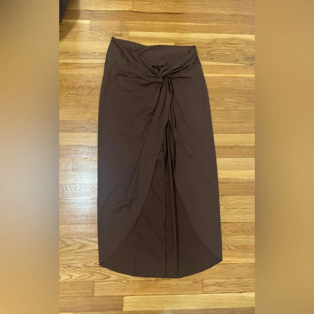 Skims Size 3X Recycled Swim Sarong Skirt Cocoa Brown SW-SKT-0016 NWT
